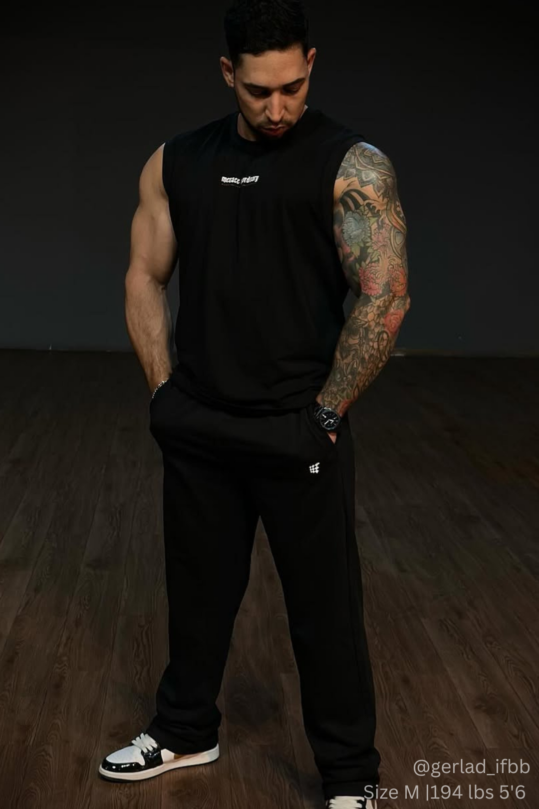 Lax Straight Cut Joggers - Black