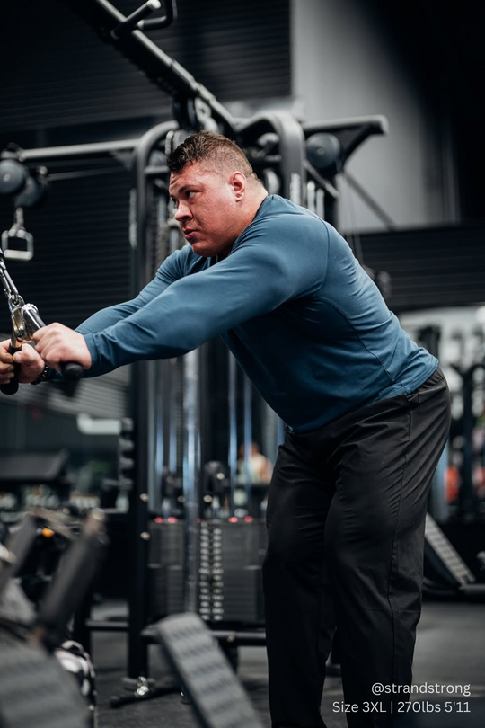 Titan Muscle-Fit Long Sleeve T-Shirt - Steel Blue