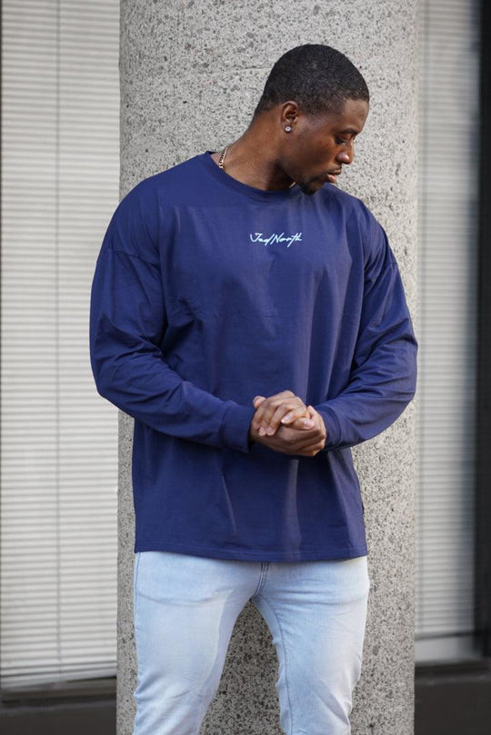 Energy Oversized Long Sleeve T-Shirt 2.0 - Midnight Blue