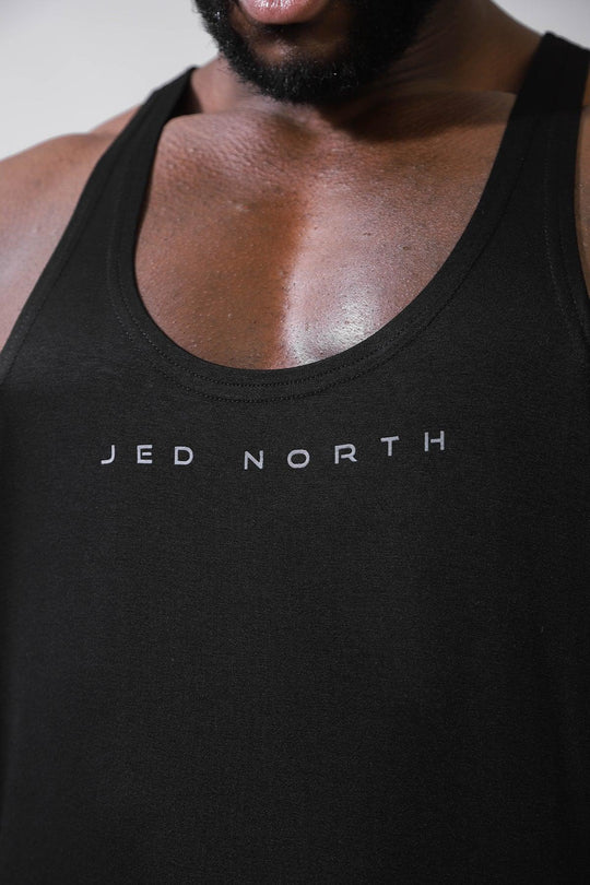 Classic Bodybuilding Racerback Stringer - Premium Black - Jed North