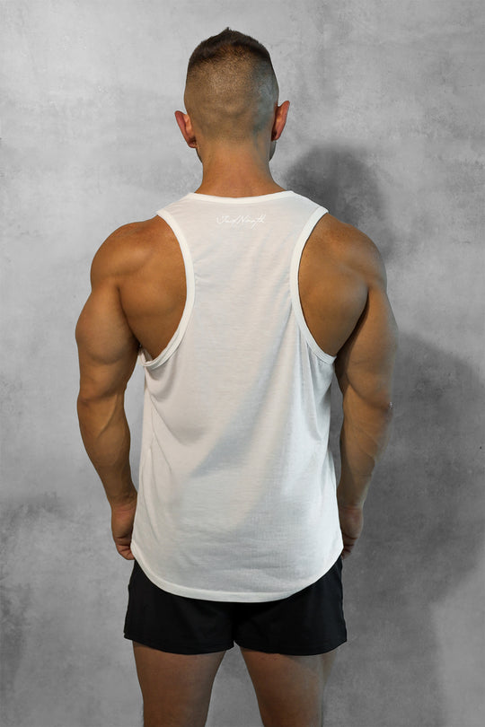 Vital Raw-Hem Tank Top - White