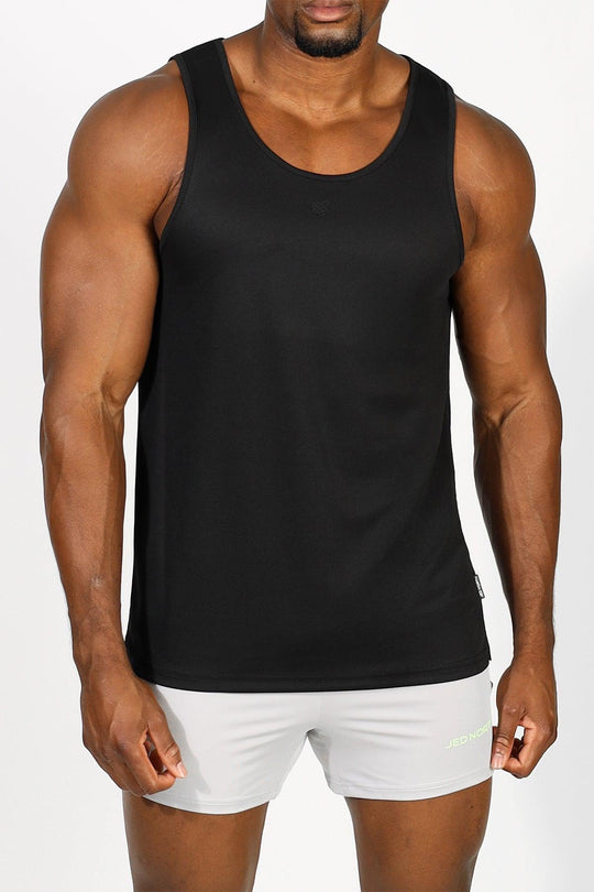 Alpha Microfiber Fast-Dry Gym Tank Top - Obsidian Black