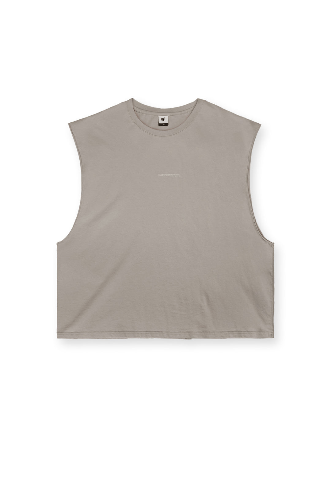 Box Cut Muscle Tee - Light Khaki