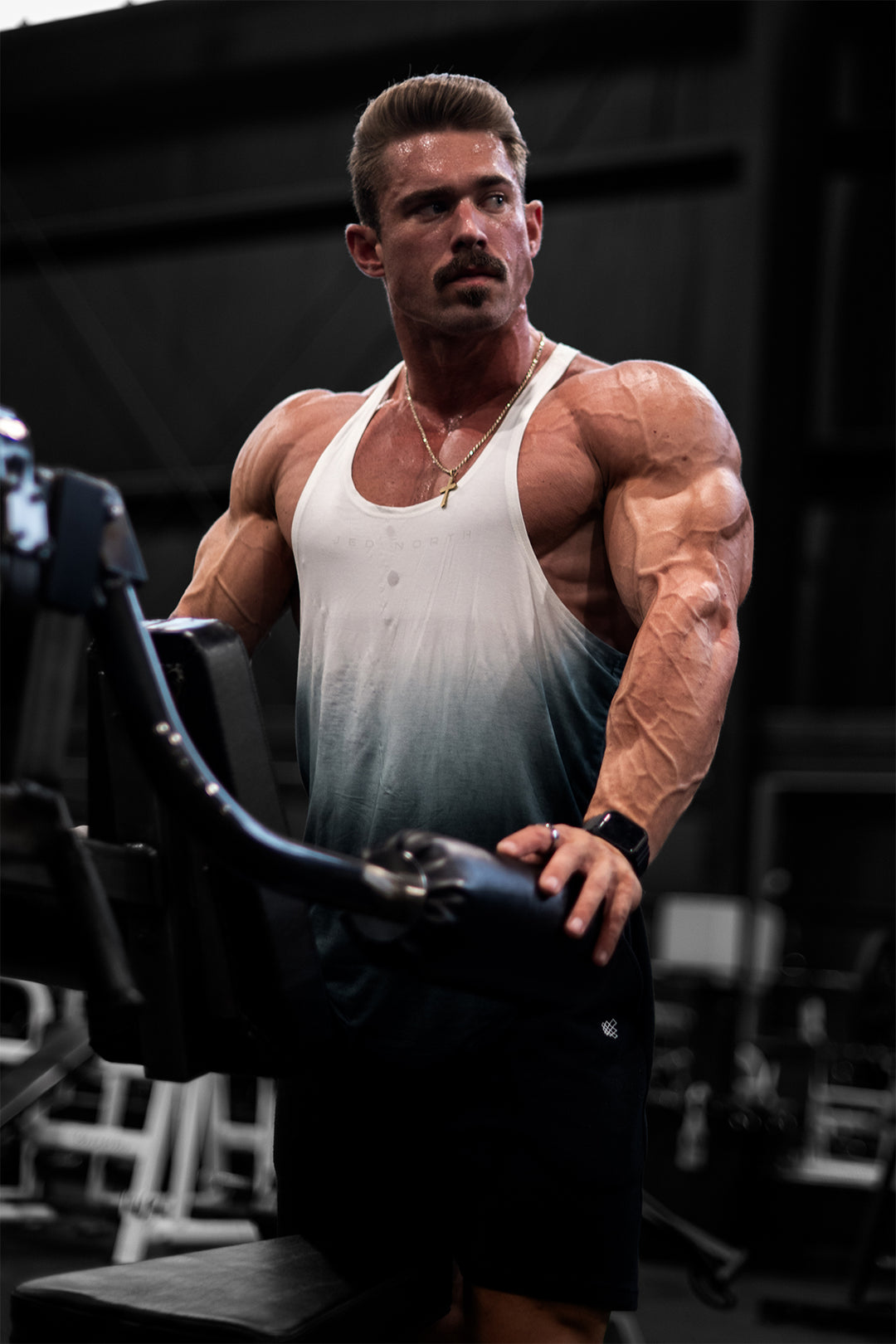 Classic Bodybuilding Racerback Stringer - Black Ombre