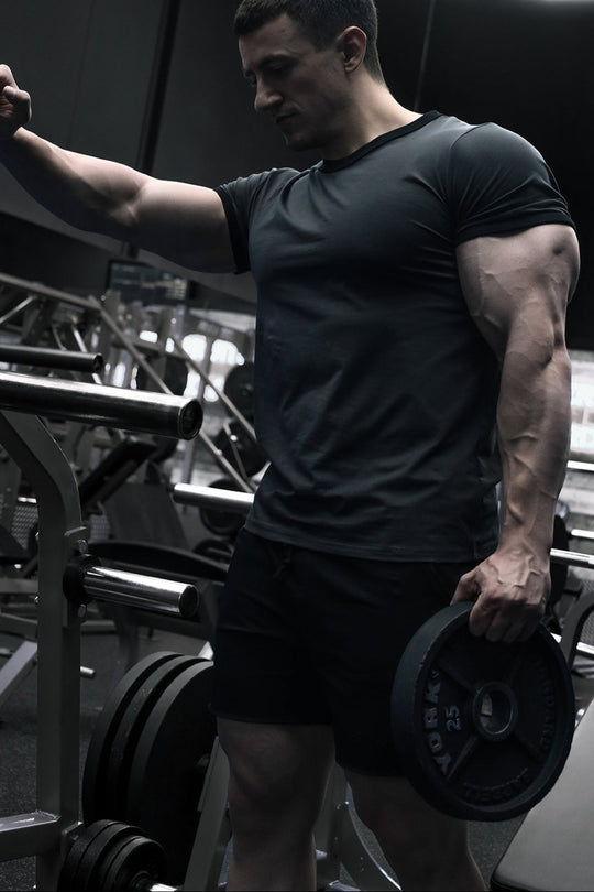 Muscle-Fit Ringer T-Shirt - Stone Gray