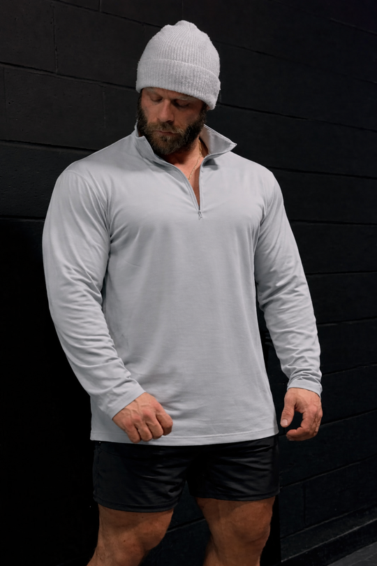 Quarter-Zip Training Long Sleeve - Heather Gray