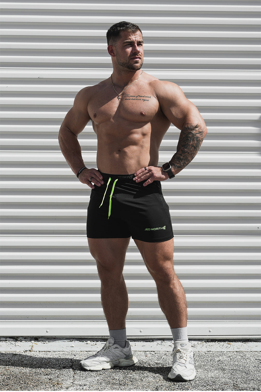 Agile Bodybuilding 4'' Shorts w Zipper Pockets - Black