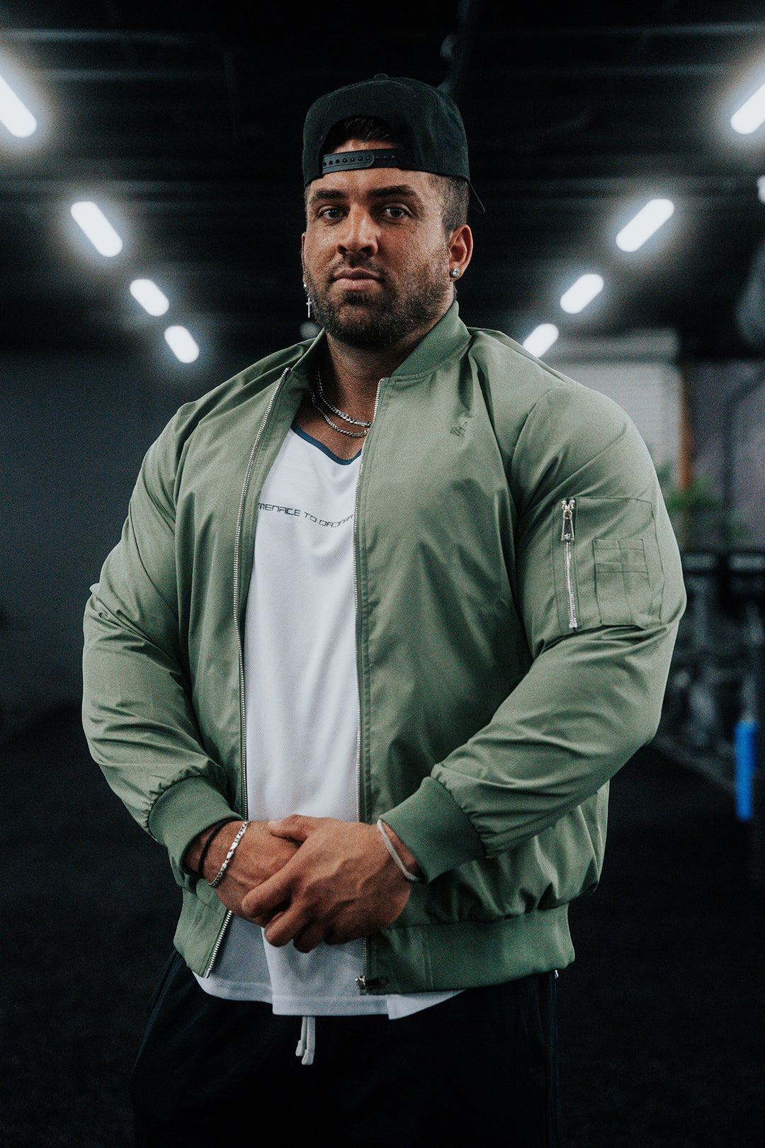 Men's Premium Bomber Jacket - Olive