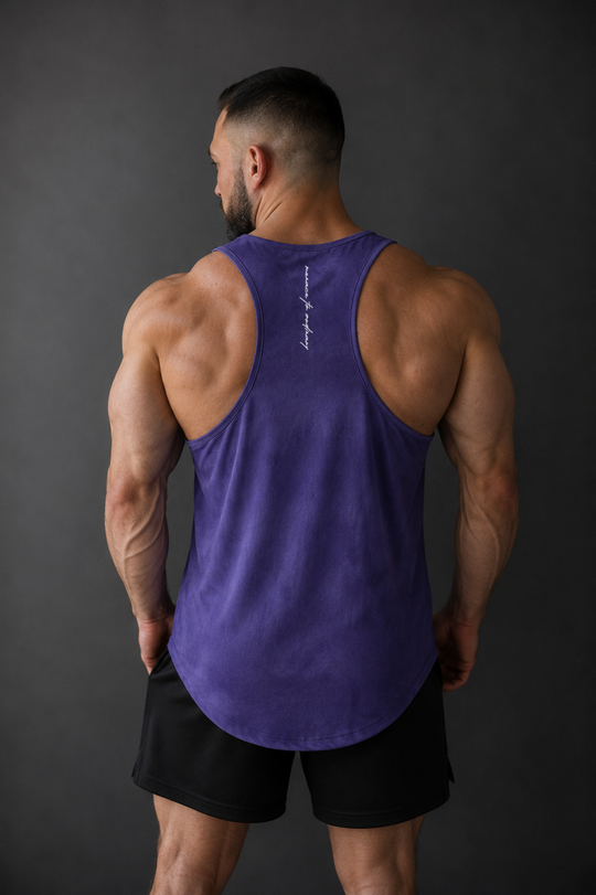 Fast-Dry Bodybuilding Workout Stringer - Dusted Violet