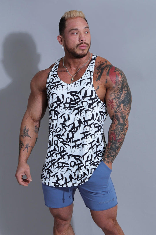 Graphic Muscle Stringer - Chaotic White - Jed North