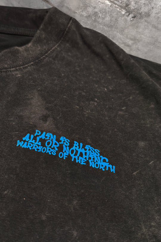 Acid Washed Oversized T-Shirt - Charcoal Black