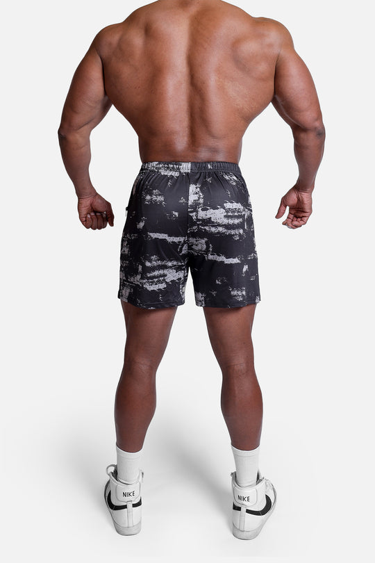 Agile Bodybuilding 4'' Shorts w Zipper Pockets - Brushed Black