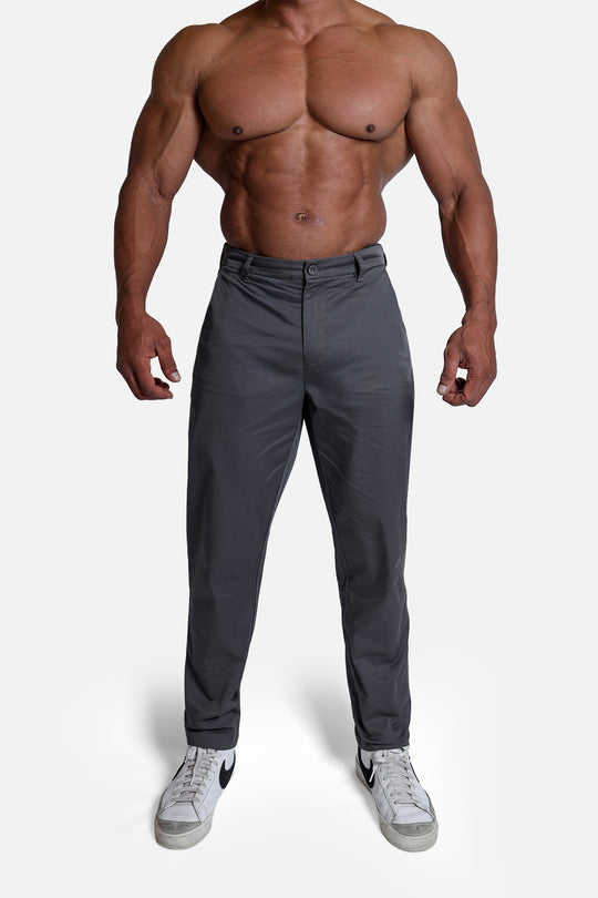 Smart Casual Chino Pants - Dark Gray