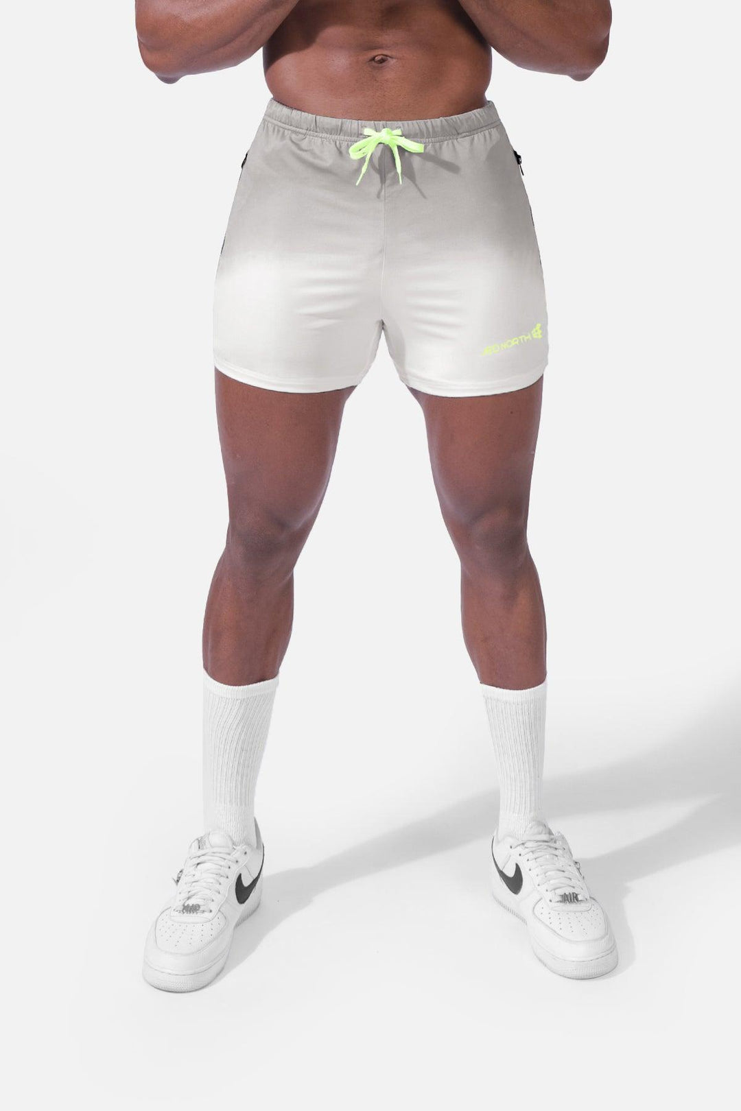 Agile Bodybuilding 4'' Shorts w Zipper Pockets - Ombré Gray