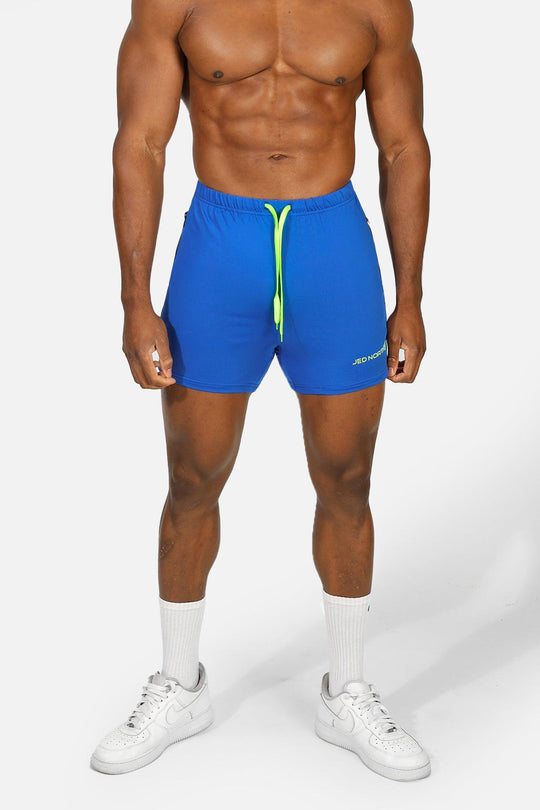 Agile Bodybuilding 4'' Shorts w Zipper Pockets - Royal Blue