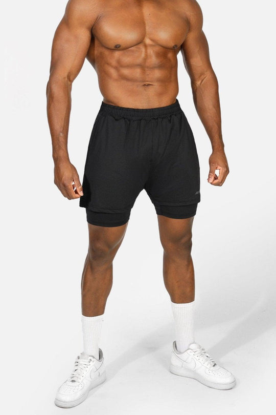 Men's 2-In-1 7" Gym Shorts - Obsidian Black