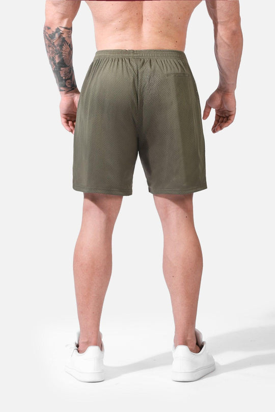 Jersey Mesh 7.5" Gym Shorts - Olive