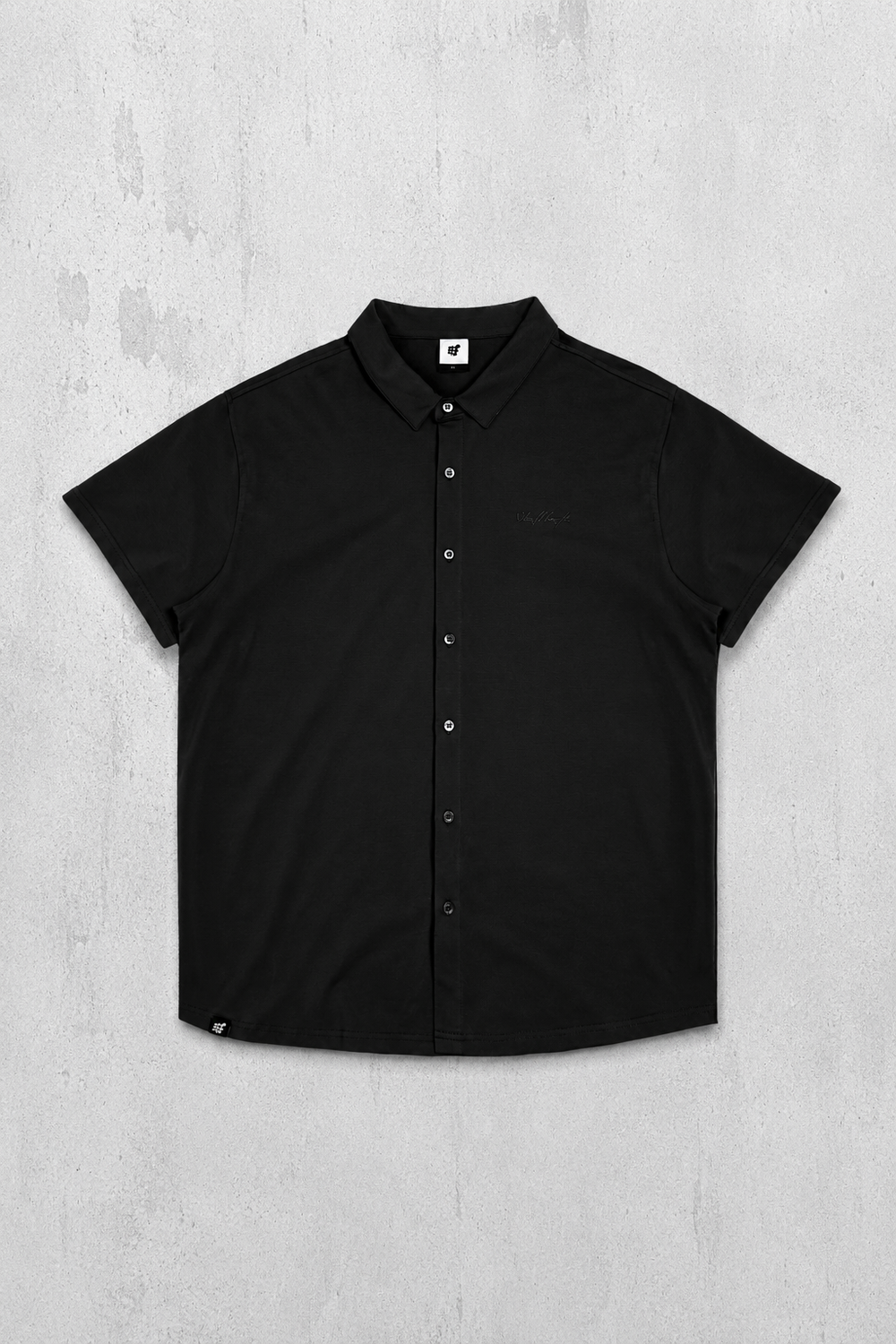 Muscle-Fit Stretch Short Sleeve Shirt  - Midnight Black