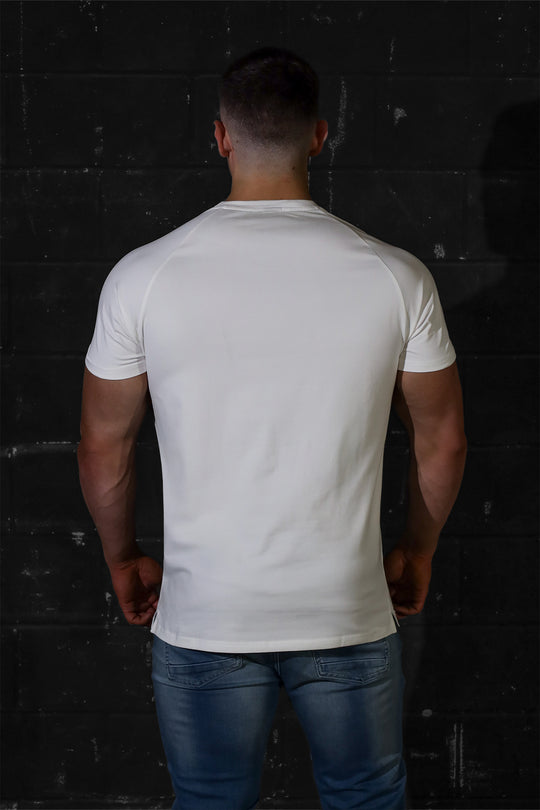 V Neck Muscle-Fit T-Shirt - White