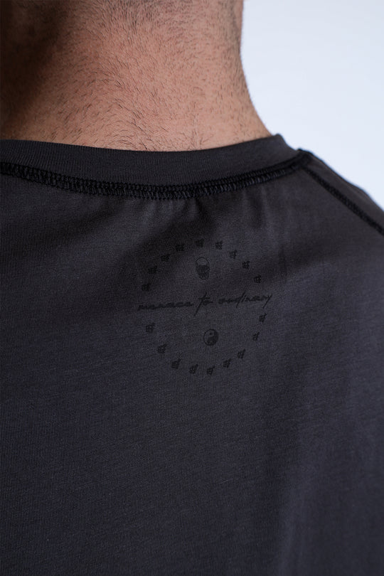 Raglan Sleeveless Tank Top - Dark Gray