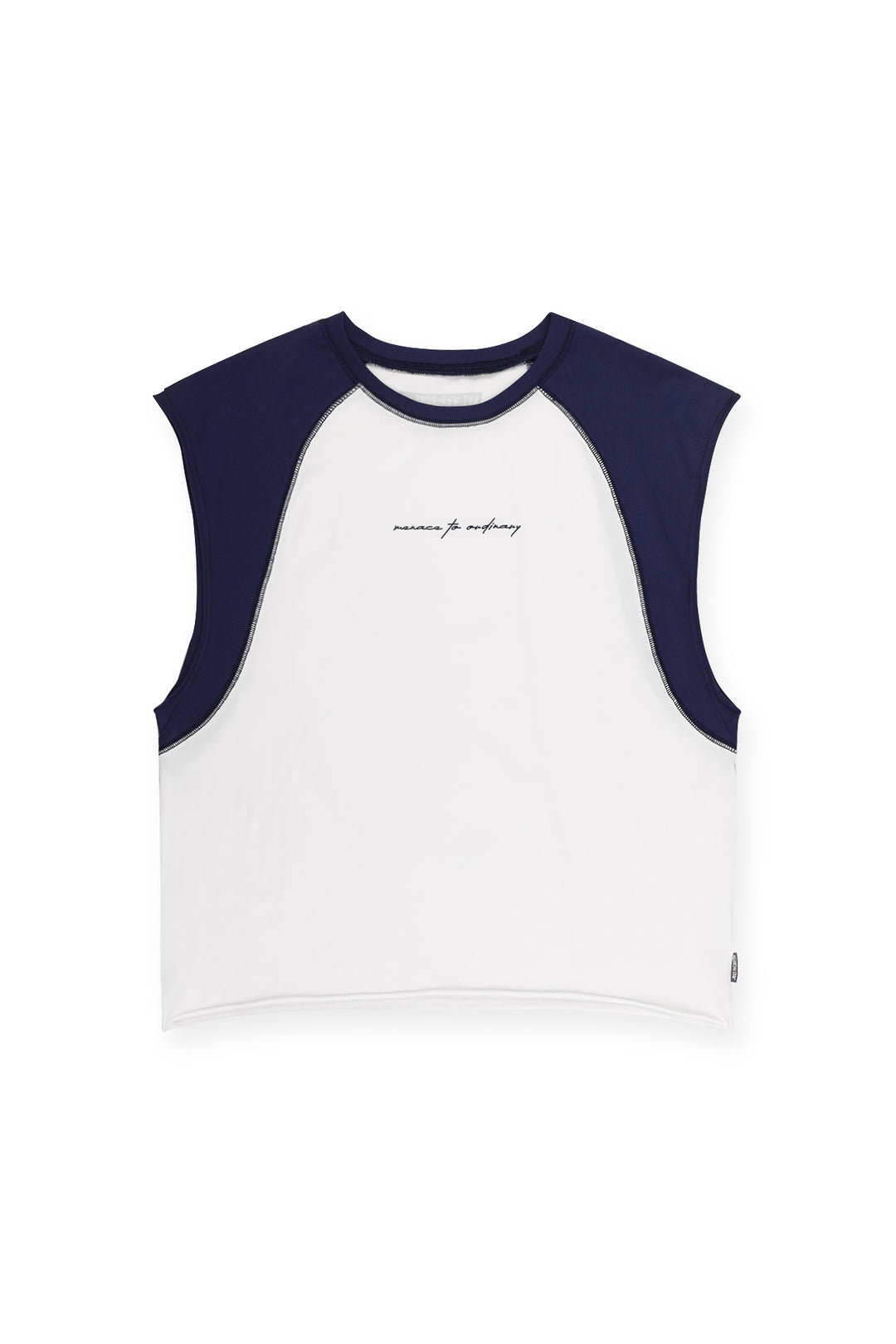 Raglan Sleeveless Muscle Tank - Navy