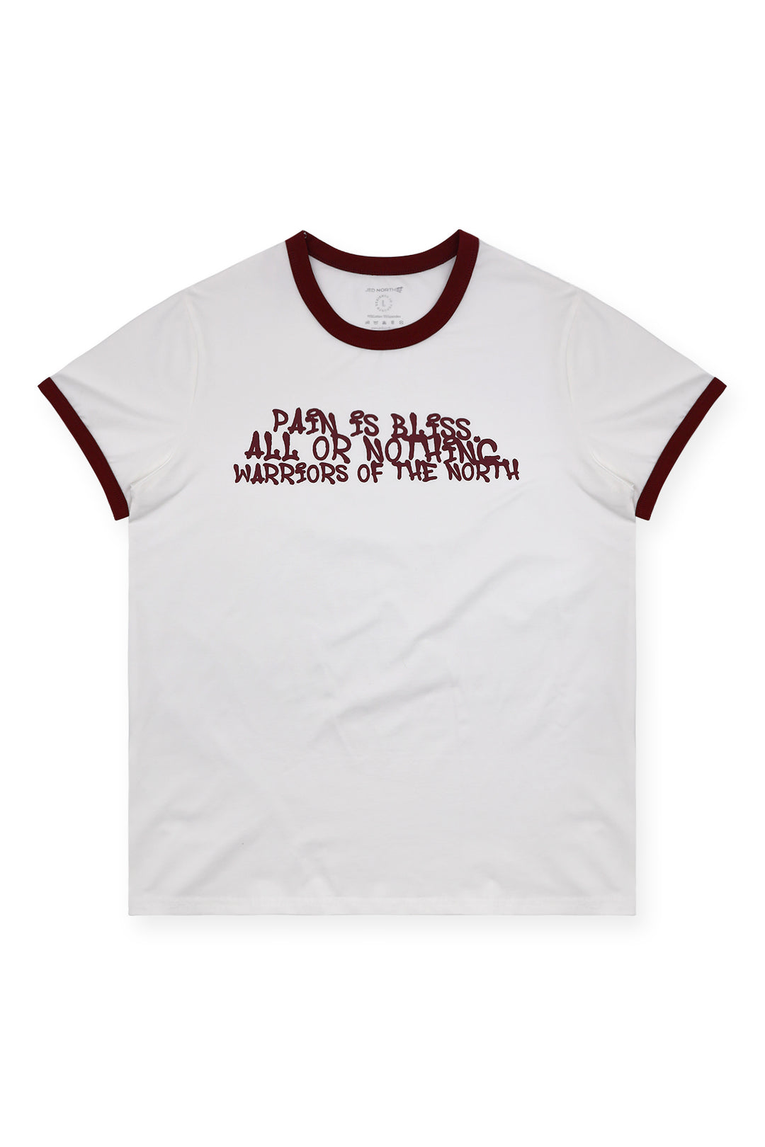 Bodyweb Ringer Tee Muscle-Fit Ringer Tee - White w/ Red Trim – Jed North