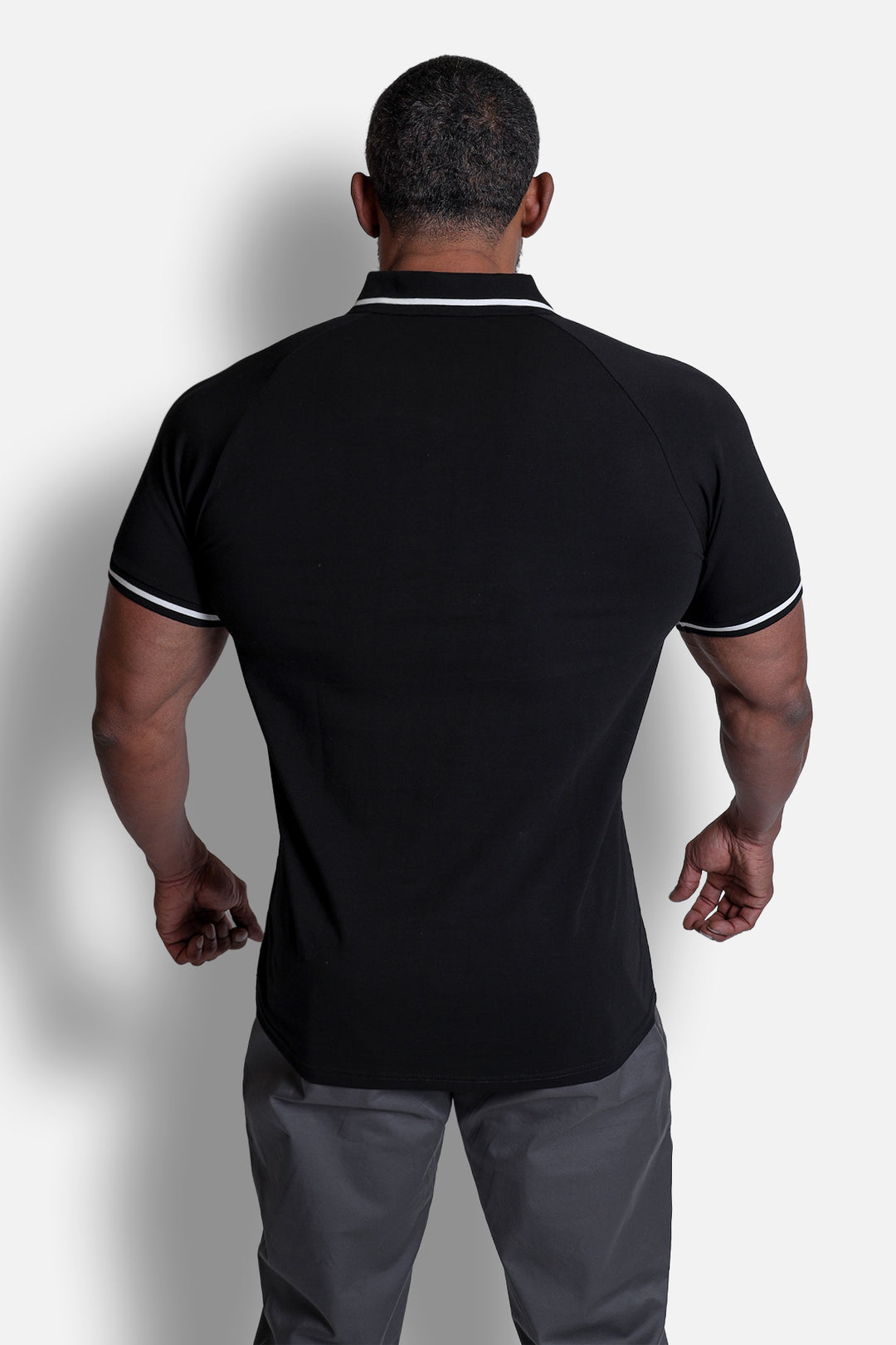 Banded Muscle-Fit Polo T-Shirt - Black