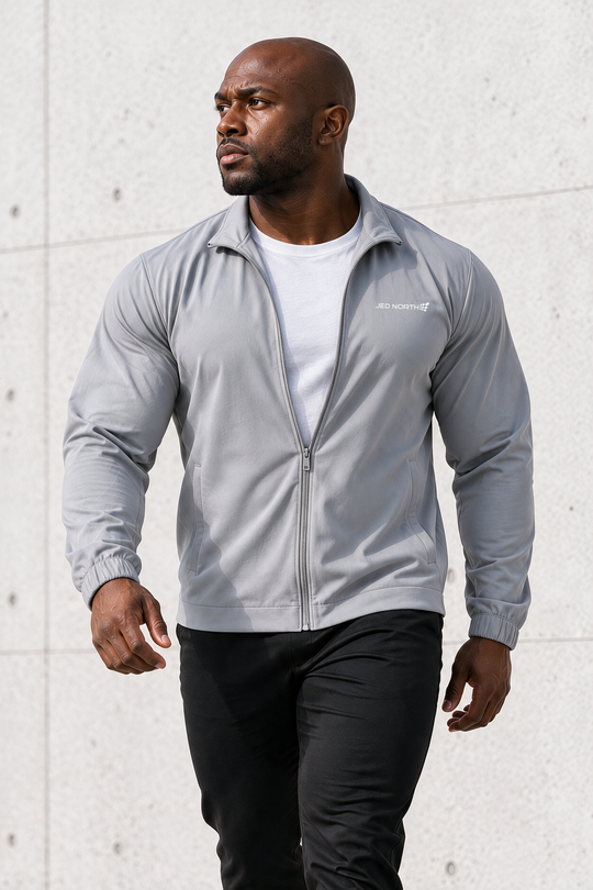 Premium Athletic Training Jacket - Silver