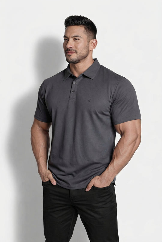 Fast-Dry Polo T-Shirt - Dark Gray