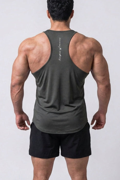 Fast-Dry Bodybuilding Workout Stringer - Charcoal