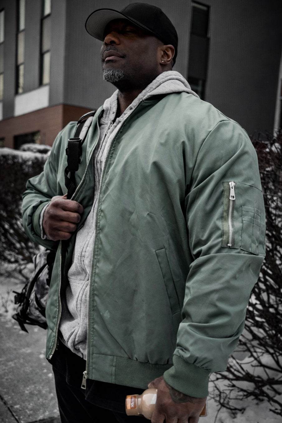 Men's Premium Bomber Jacket - Olive